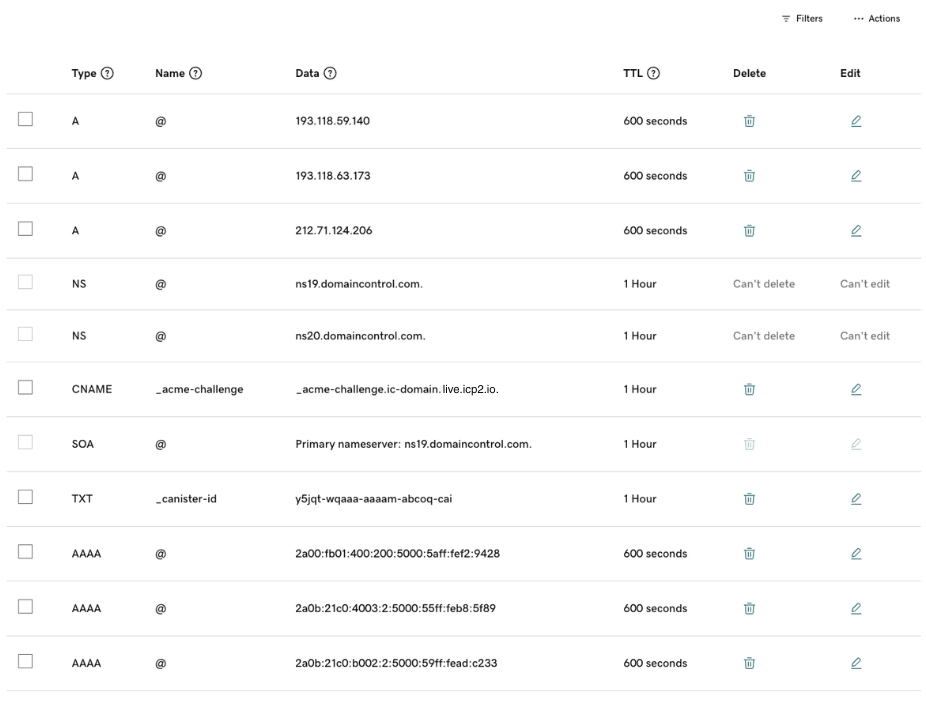 DNS Configuration for `ic-domain.live` on GoDaddy